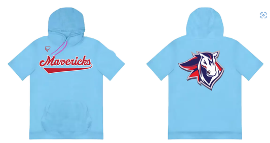 Mavericks - Baby Blue Short Sleeve Dri-Fit Hoodie